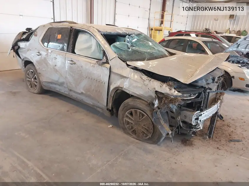 CHEVROLET TRAVERSE 2022, VIN 1GNERGKW6NJ139113
