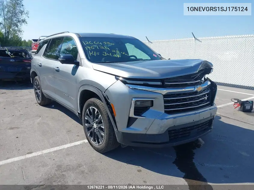 CHEVROLET TRAVERSE 2025, VIN 1GNEVGRS1SJ175124