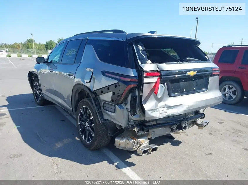 2025 CHEVROLET TRAVERSE VIN 1GNEVGRS1SJ175124 — фото 3