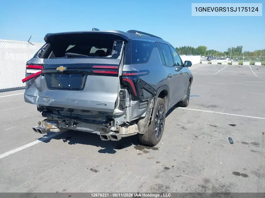 2025 CHEVROLET TRAVERSE VIN 1GNEVGRS1SJ175124 — фото 4