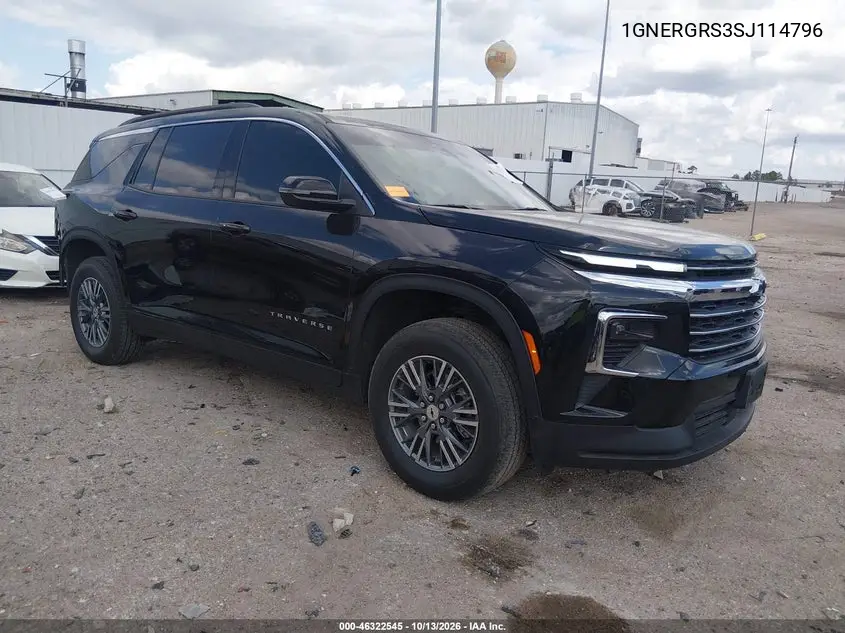 CHEVROLET TRAVERSE 2025, VIN 1GNERGRS3SJ114796