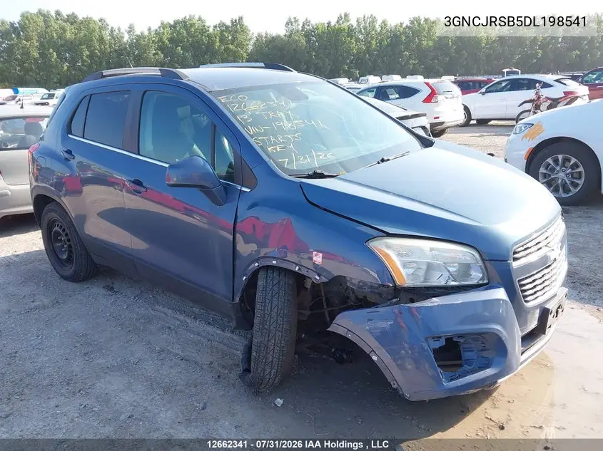 CHEVROLET TRAX 2013, VIN 3GNCJRSB5DL198541