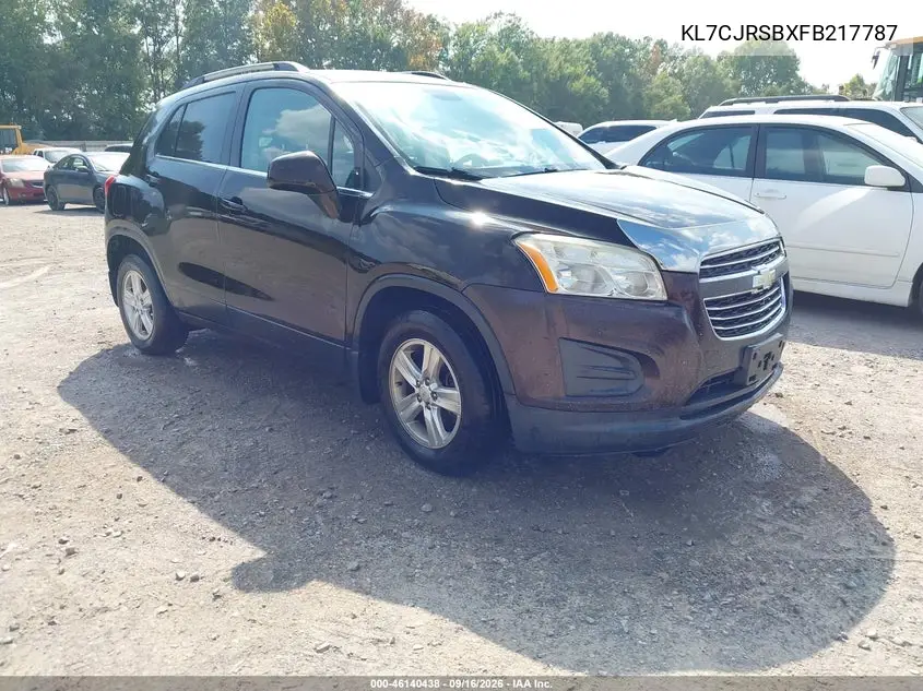 CHEVROLET TRAX 2015, VIN KL7CJRSBXFB217787
