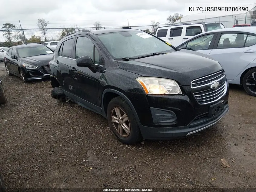 CHEVROLET TRAX 2015, VIN KL7CJRSB9FB206490