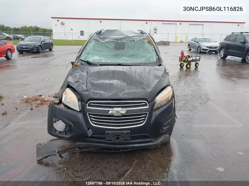 2016 CHEVROLET TRAX VIN 3GNCJPSB6GL116826 — фото 13
