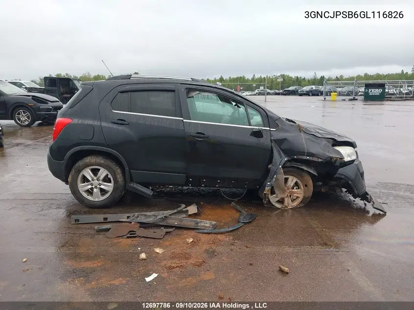 2016 CHEVROLET TRAX VIN 3GNCJPSB6GL116826 — фото 14
