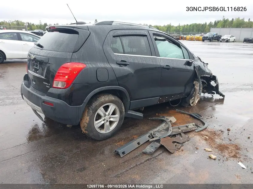 2016 CHEVROLET TRAX VIN 3GNCJPSB6GL116826 — фото 4