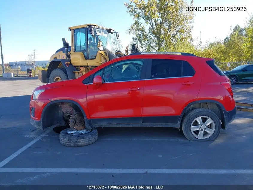 2016 CHEVROLET TRAX VIN 3GNCJPSB4GL253926 — фото 15