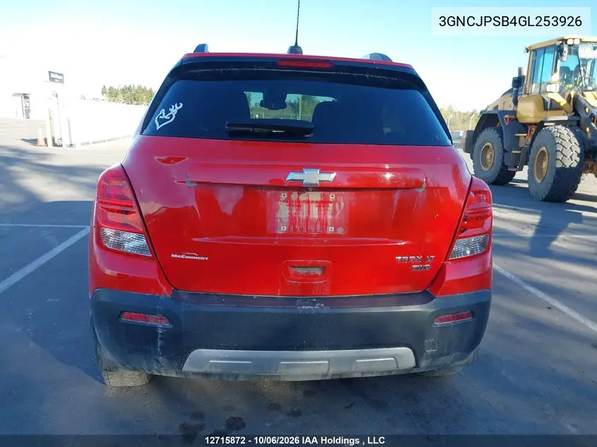 2016 CHEVROLET TRAX VIN 3GNCJPSB4GL253926 — фото 17