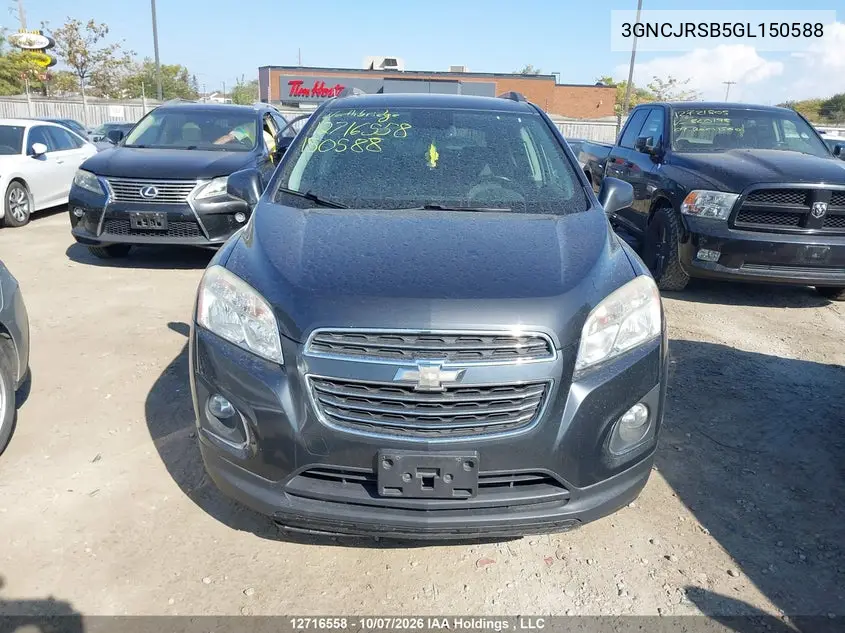 2016 CHEVROLET TRAX VIN 3GNCJRSB5GL150588 — фото 13