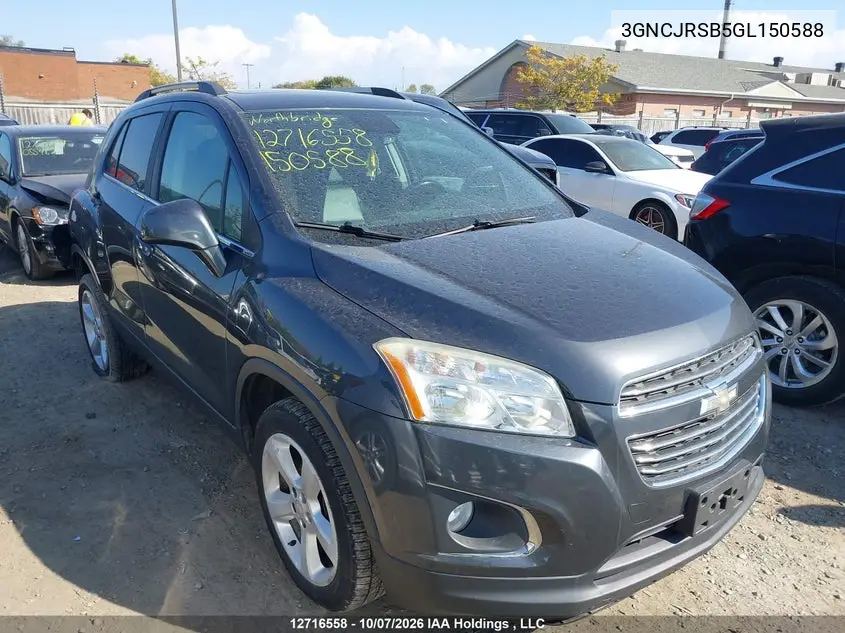 2016 CHEVROLET TRAX VIN 3GNCJRSB5GL150588 — фото 14