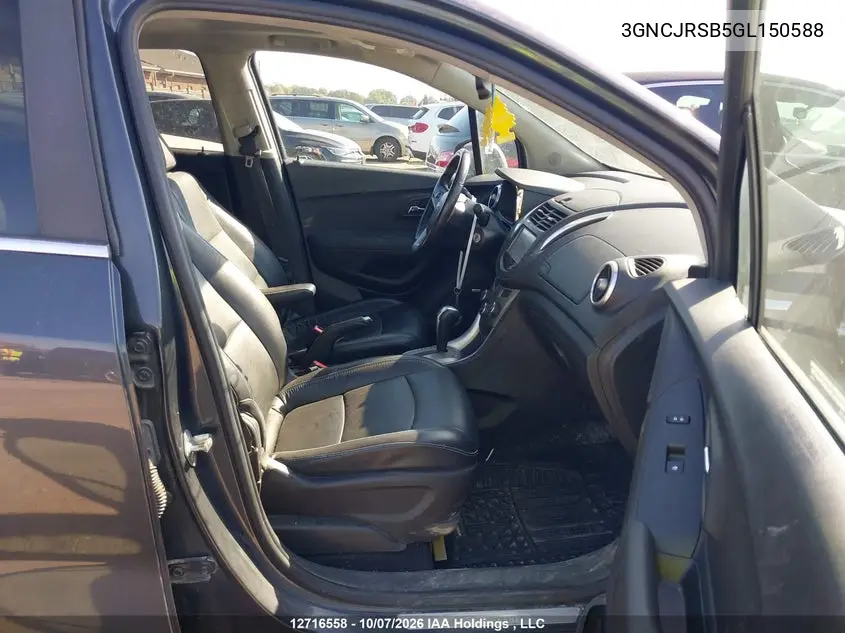 2016 CHEVROLET TRAX VIN 3GNCJRSB5GL150588 — фото 5