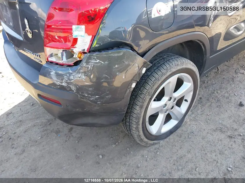 2016 CHEVROLET TRAX VIN 3GNCJRSB5GL150588 — фото 6