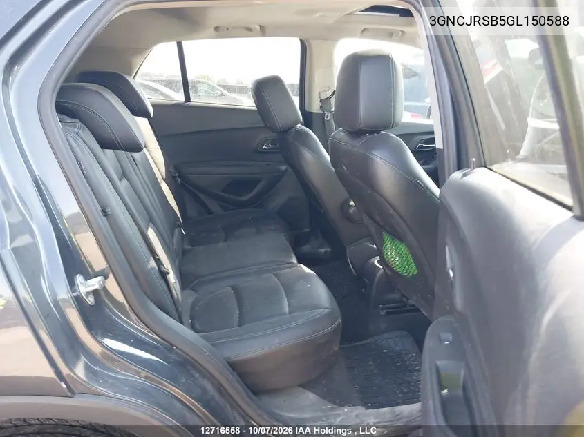 2016 CHEVROLET TRAX VIN 3GNCJRSB5GL150588 — фото 8