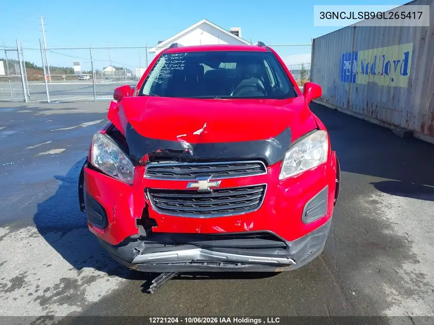 2016 CHEVROLET TRAX VIN 3GNCJLSB9GL265417 — фото 12