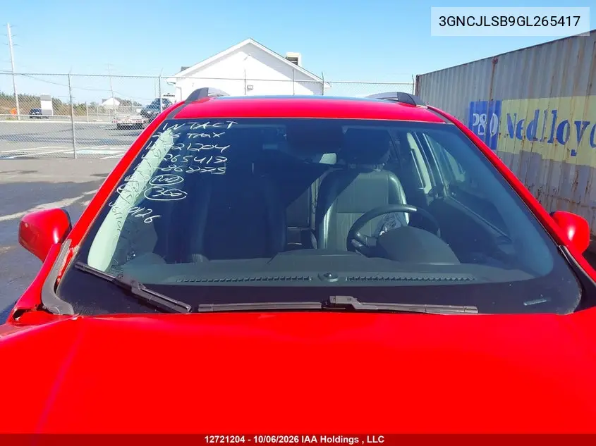 2016 CHEVROLET TRAX VIN 3GNCJLSB9GL265417 — фото 17
