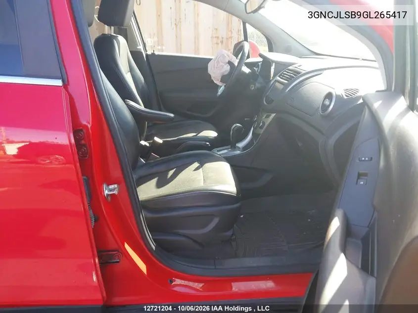 2016 CHEVROLET TRAX VIN 3GNCJLSB9GL265417 — фото 5