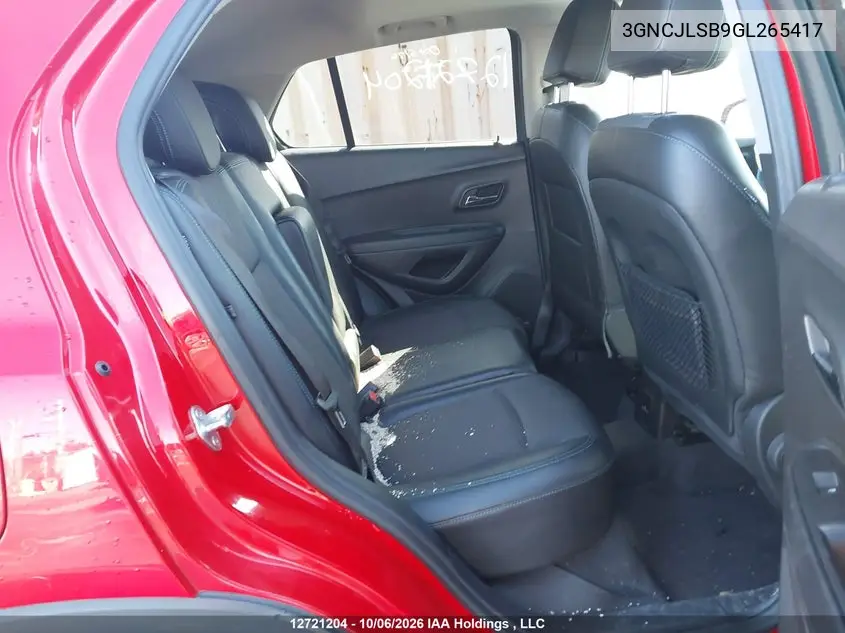 2016 CHEVROLET TRAX VIN 3GNCJLSB9GL265417 — фото 8