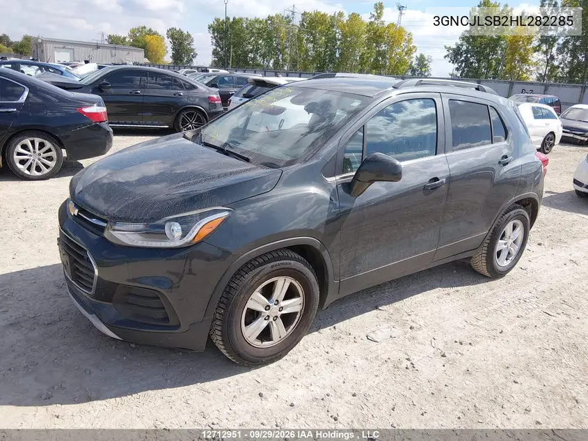 2017 CHEVROLET TRAX VIN 3GNCJLSB2HL282285 — фото 2