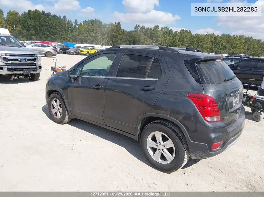 2017 CHEVROLET TRAX VIN 3GNCJLSB2HL282285 — фото 3