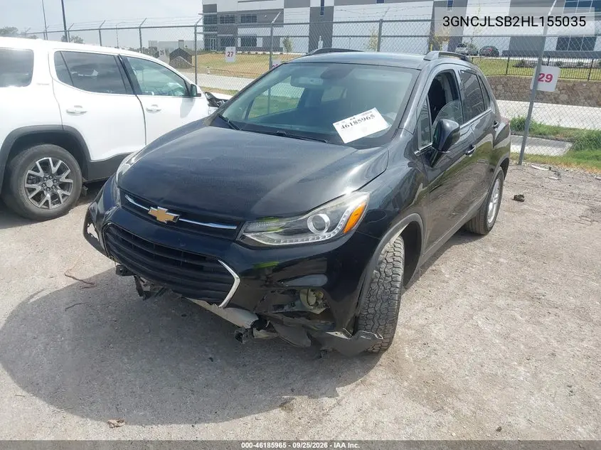 2017 CHEVROLET TRAX VIN 3GNCJLSB2HL155035 — фото 2