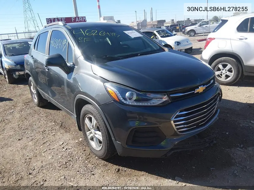 CHEVROLET TRAX 2017, VIN 3GNCJLSB6HL278255