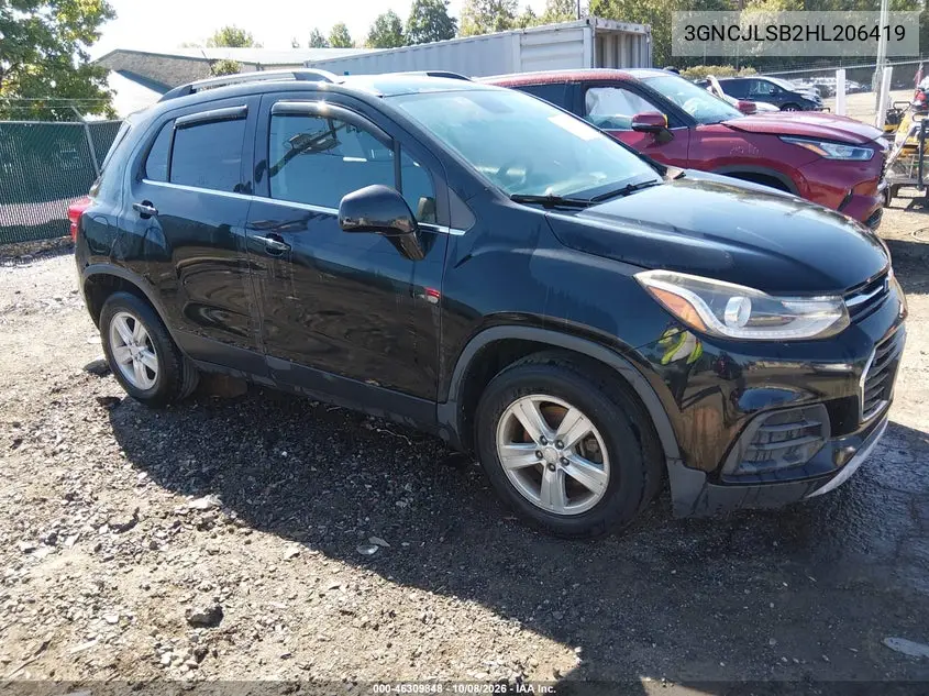 CHEVROLET TRAX 2017, VIN 3GNCJLSB2HL206419