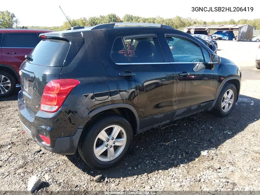 2017 CHEVROLET TRAX VIN 3GNCJLSB2HL206419 — фото 4