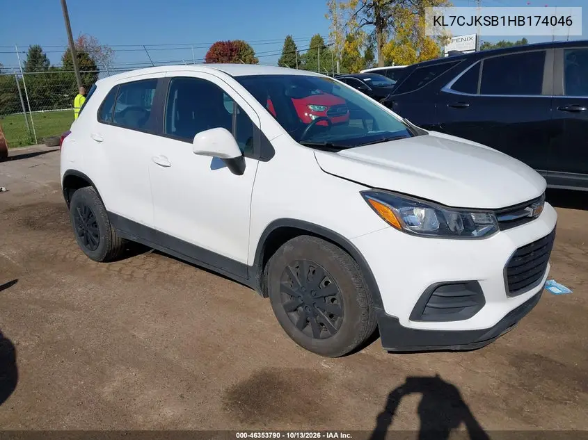 CHEVROLET TRAX 2017, VIN KL7CJKSB1HB174046