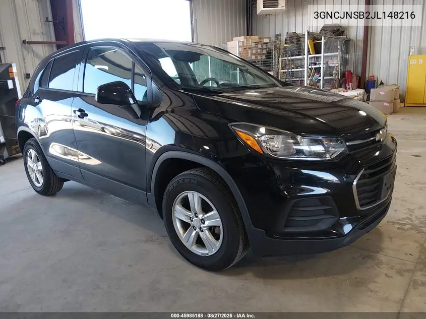 CHEVROLET TRAX 2018, VIN 3GNCJNSB2JL148216