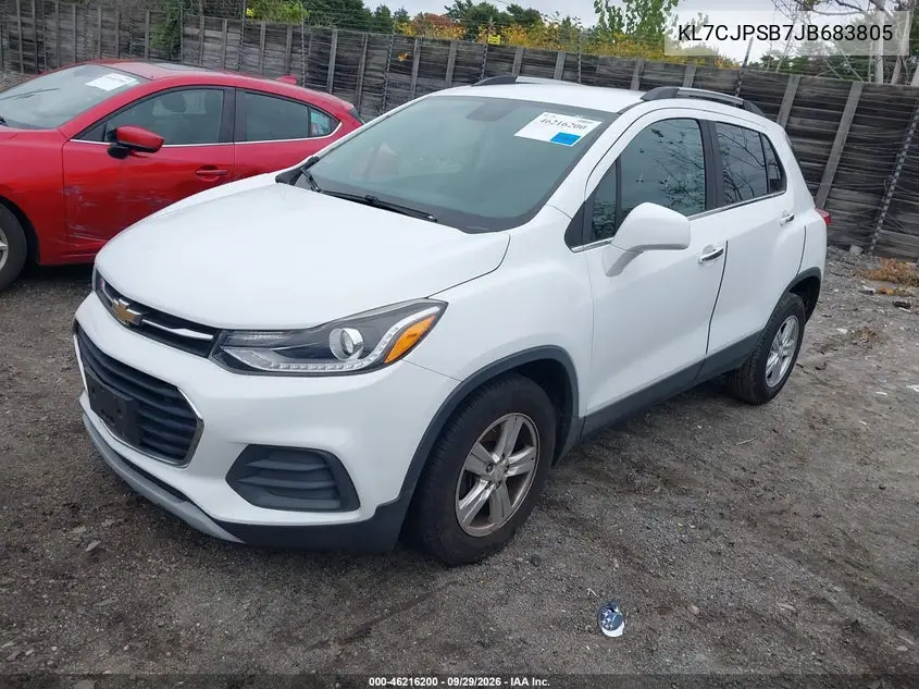 2018 CHEVROLET TRAX VIN KL7CJPSB7JB683805 — фото 2