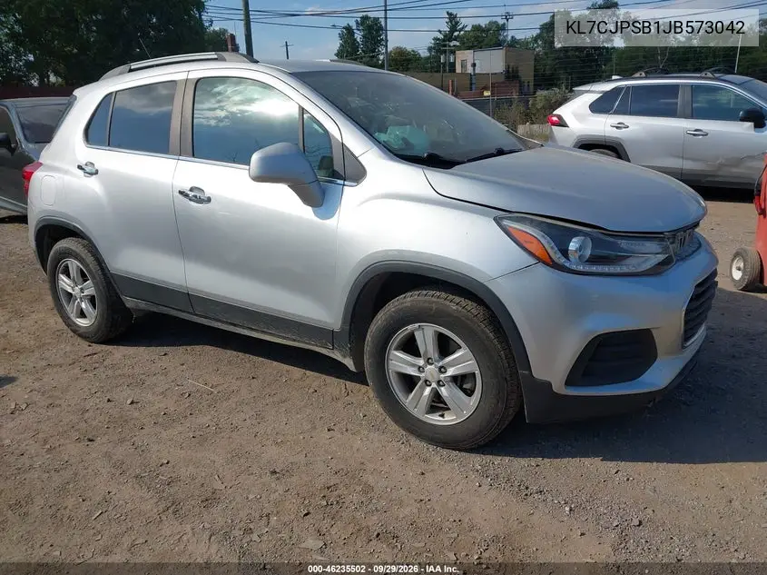 CHEVROLET TRAX 2018, VIN KL7CJPSB1JB573042