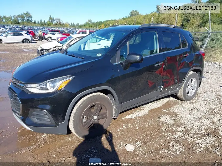 2018 CHEVROLET TRAX VIN 3GNCJLSBXJL212183 — фото 2