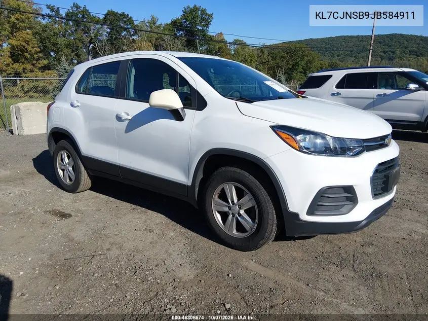 CHEVROLET TRAX 2018, VIN KL7CJNSB9JB584911