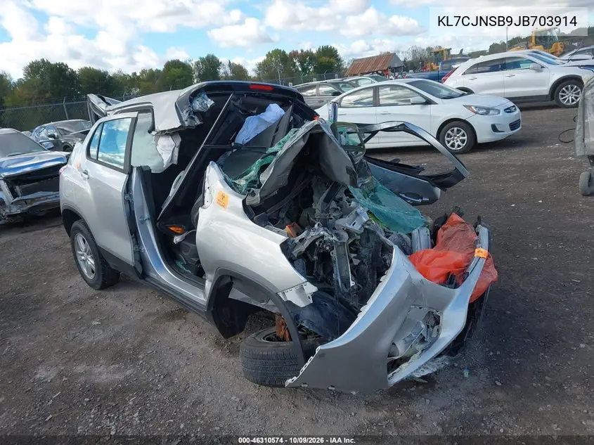 CHEVROLET TRAX 2018, VIN KL7CJNSB9JB703914