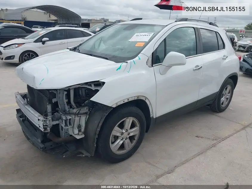 2018 CHEVROLET TRAX VIN 3GNCJLSB4JL155155 — фото 2