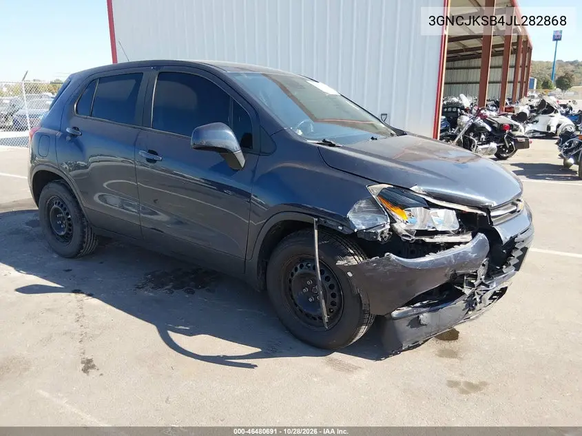 CHEVROLET TRAX 2018, VIN 3GNCJKSB4JL282868