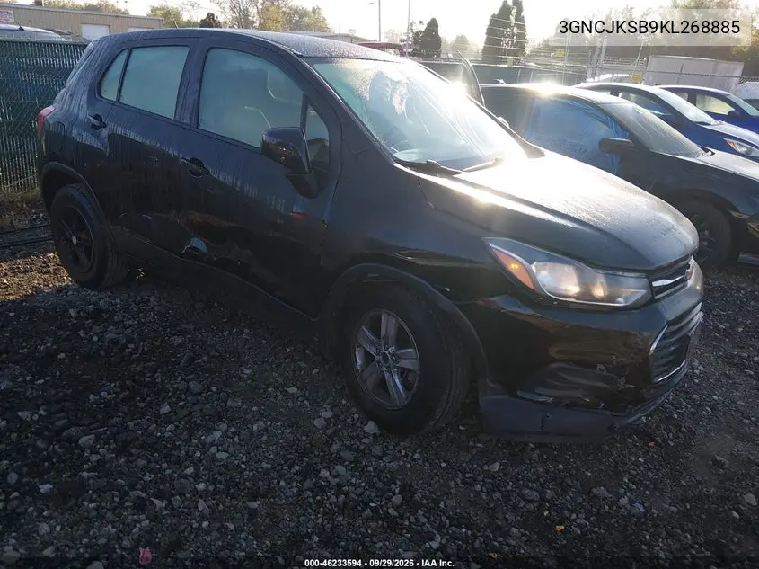 CHEVROLET TRAX 2019, VIN 3GNCJKSB9KL268885