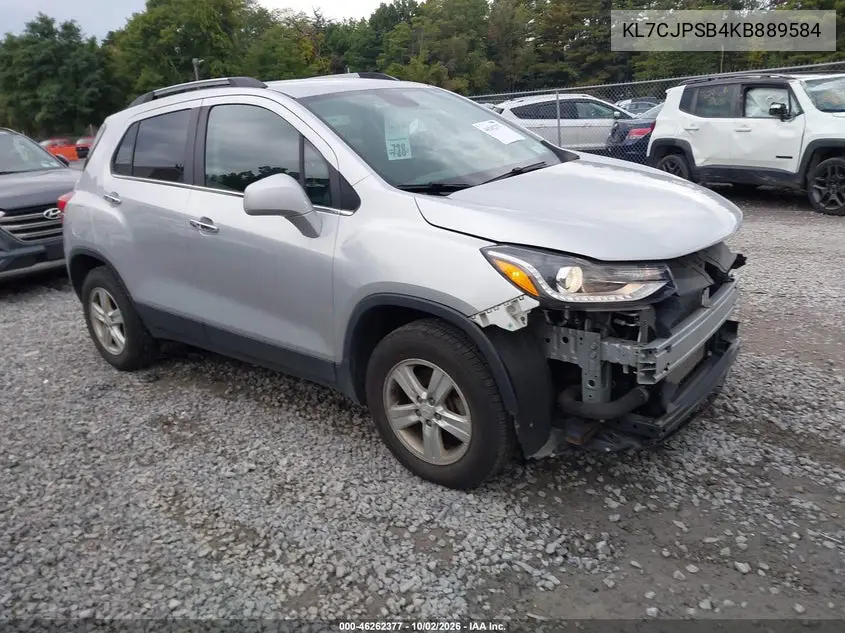 CHEVROLET TRAX 2019, VIN KL7CJPSB4KB889584