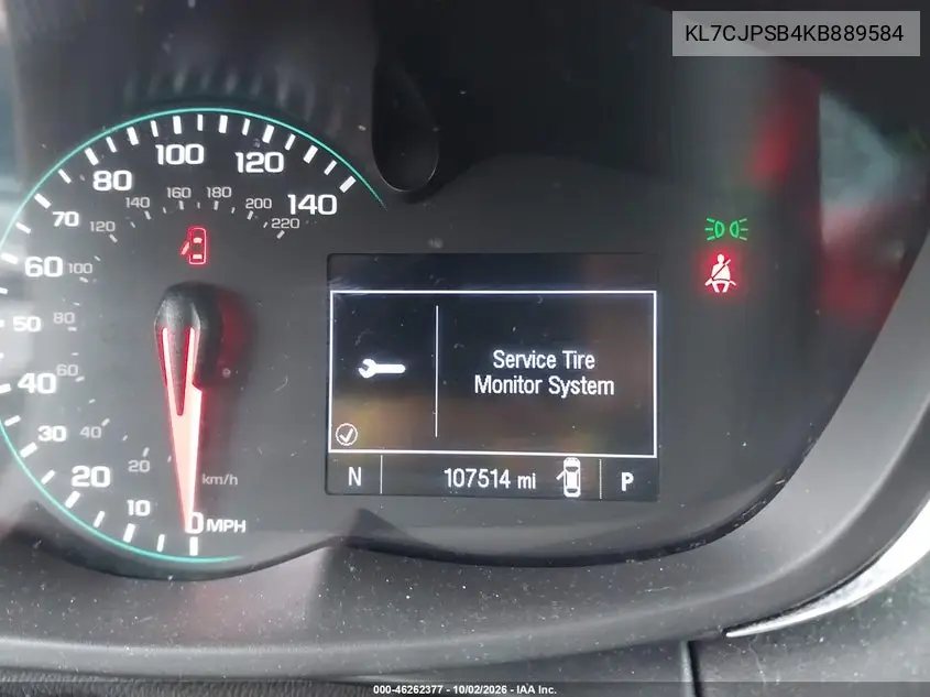 2019 CHEVROLET TRAX VIN KL7CJPSB4KB889584 — фото 15