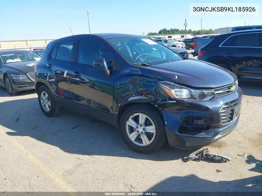 CHEVROLET TRAX 2019, VIN 3GNCJKSB9KL185926