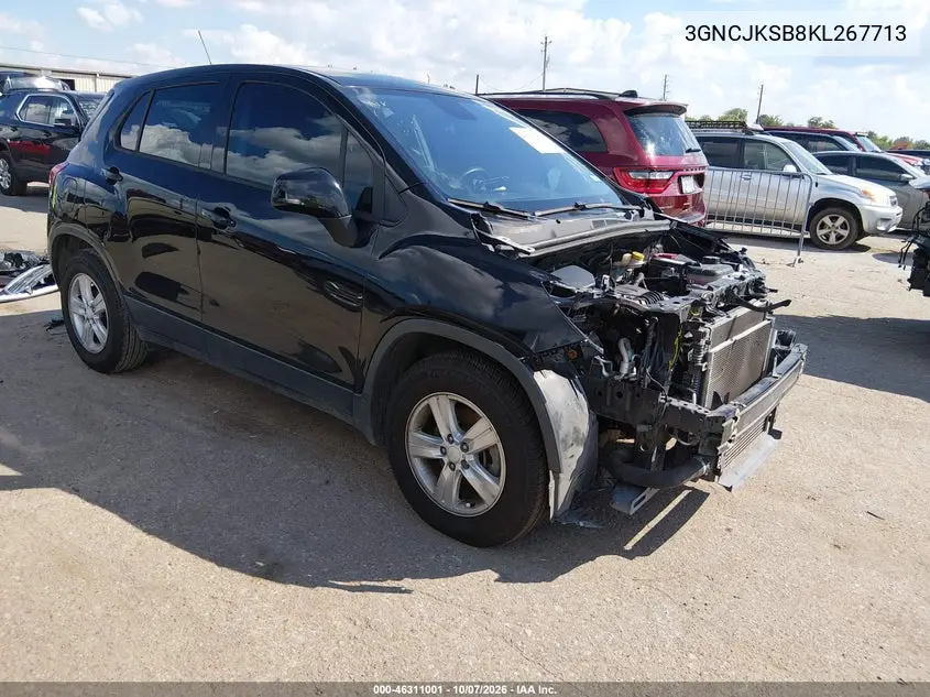 CHEVROLET TRAX 2019, VIN 3GNCJKSB8KL267713