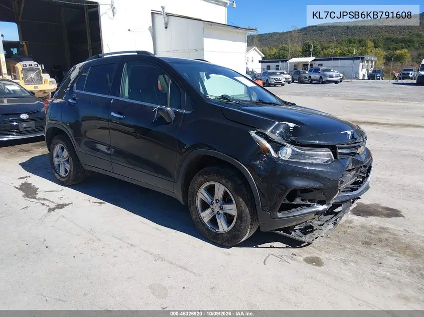 CHEVROLET TRAX 2019, VIN KL7CJPSB6KB791608