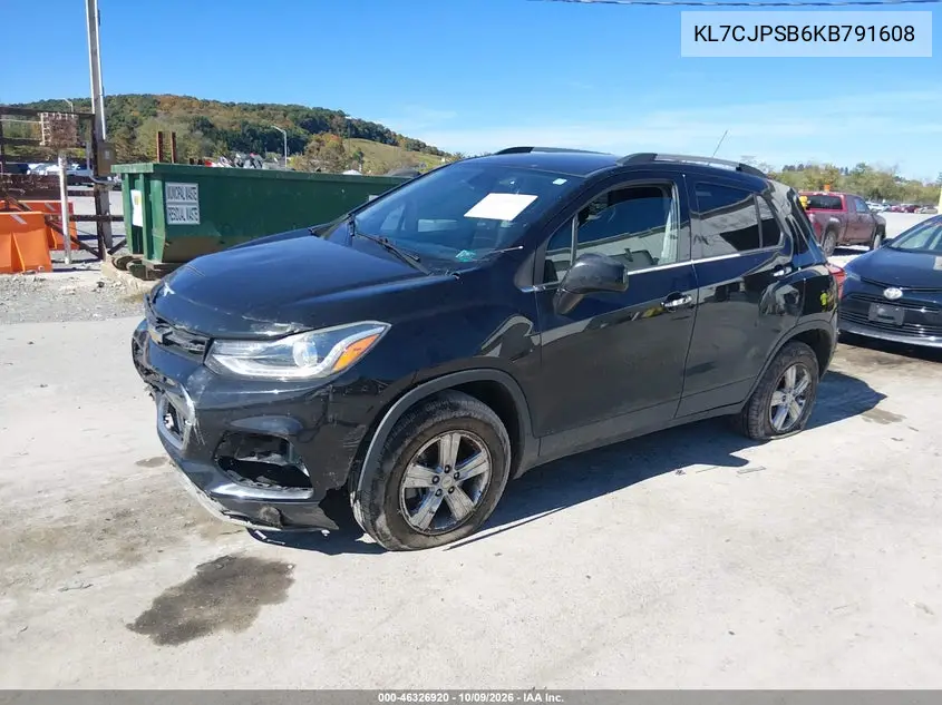 2019 CHEVROLET TRAX VIN KL7CJPSB6KB791608 — фото 2