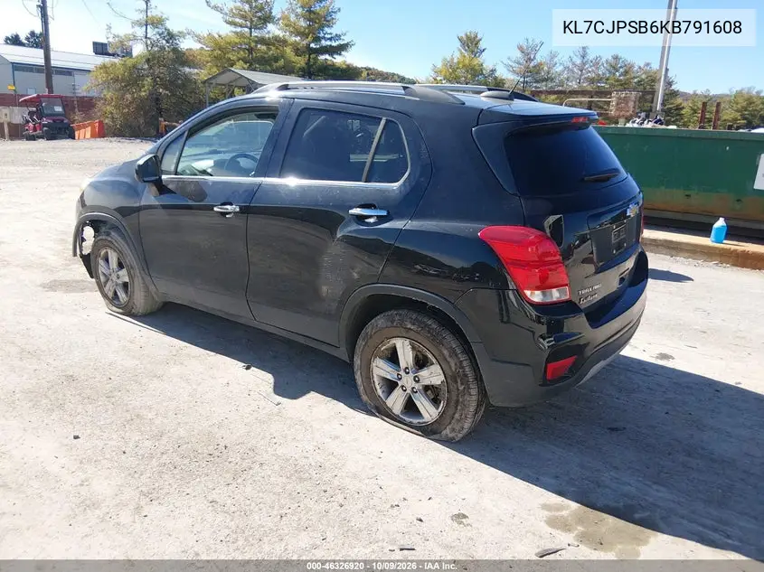 2019 CHEVROLET TRAX VIN KL7CJPSB6KB791608 — фото 3