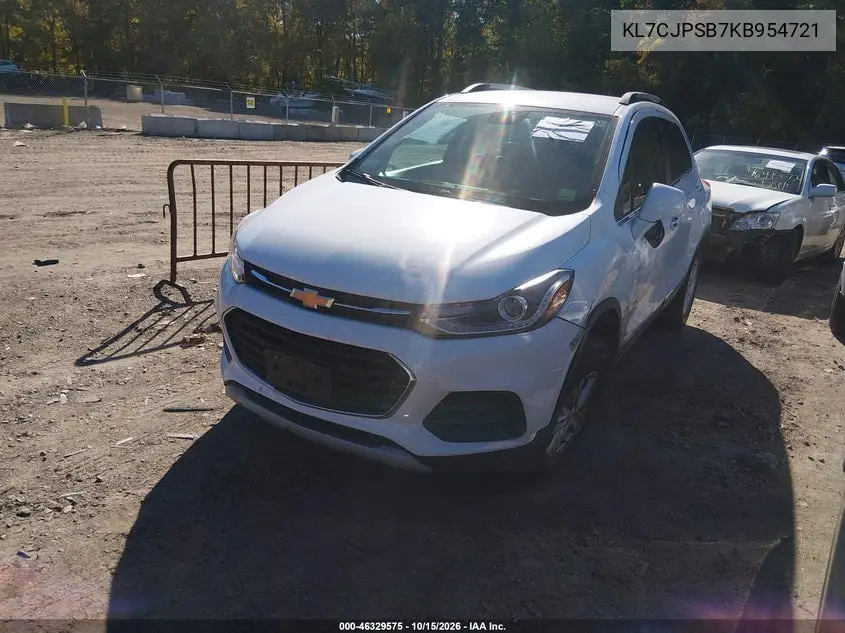 2019 CHEVROLET TRAX VIN KL7CJPSB7KB954721 — фото 2