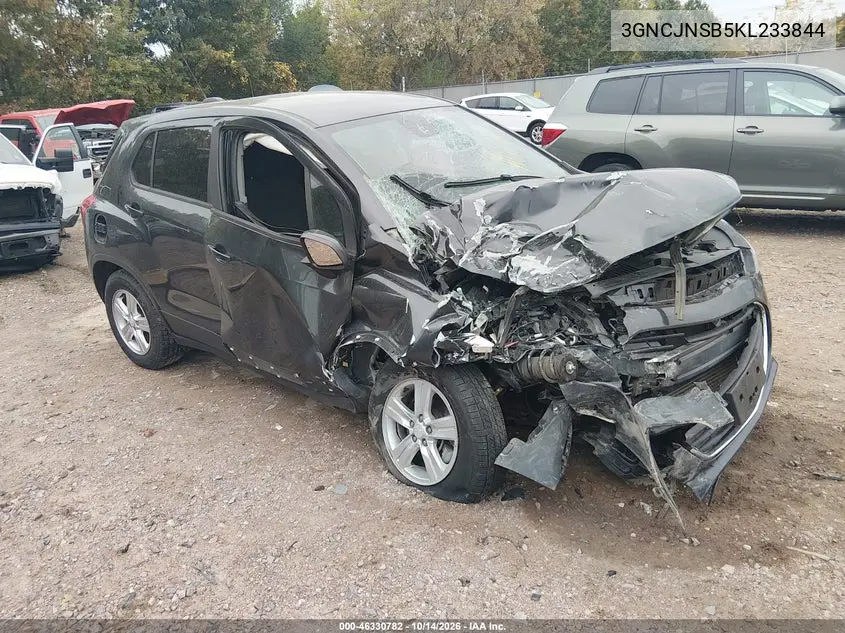 CHEVROLET TRAX 2019, VIN 3GNCJNSB5KL233844