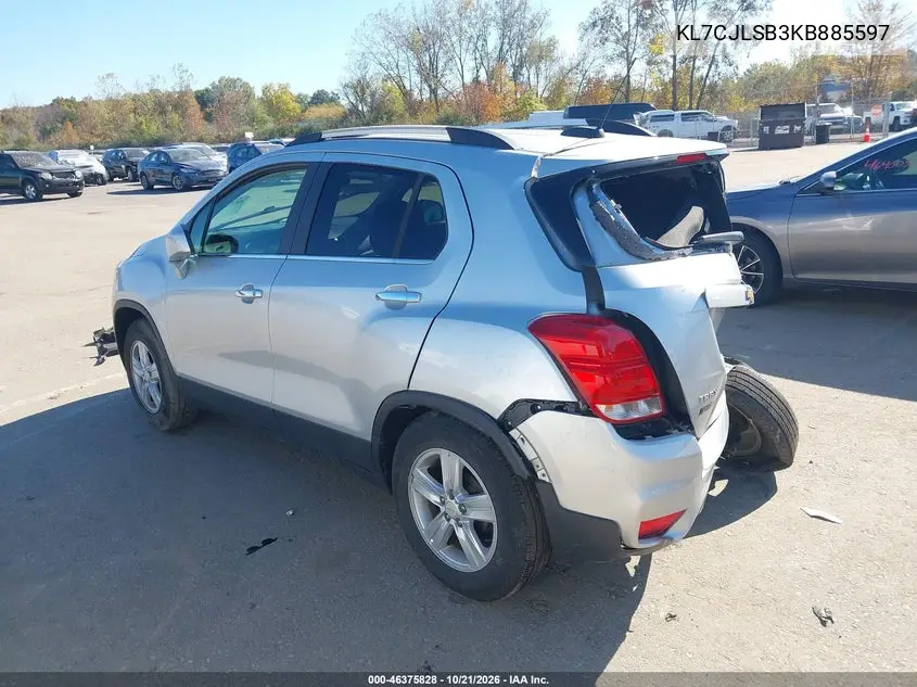 2019 CHEVROLET TRAX VIN KL7CJLSB3KB885597 — фото 3
