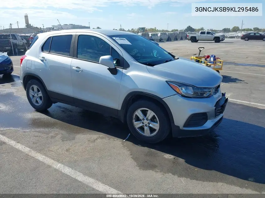 CHEVROLET TRAX 2019, VIN 3GNCJKSB9KL295486