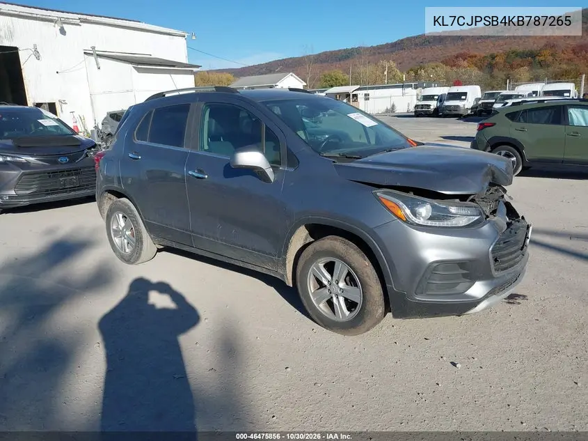 CHEVROLET TRAX 2019, VIN KL7CJPSB4KB787265